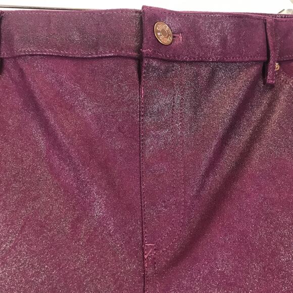 Chico's Faux-Suede Slim Pants Shimmery Pull-On Ultimate Fit Jegging Size 3/XL/16 - Picture 5 of 12